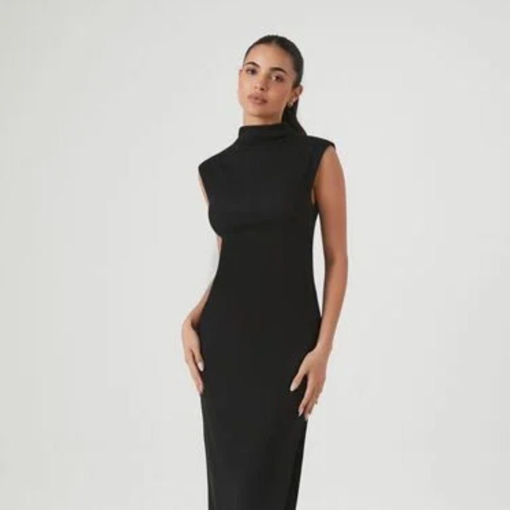 mock neck little black dress sleeveless sheath high collar cheongsam style 8